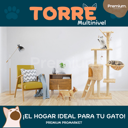 Torre Multinivel Interactivo Para Gatos 🐱